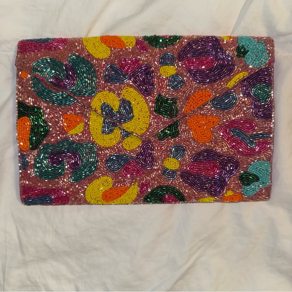 Treasure Jewels Envelope clutch with crossbody strap